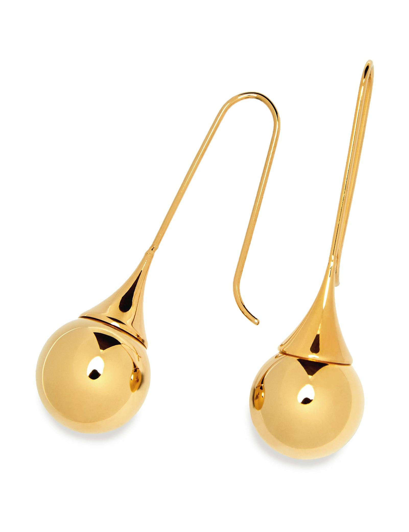 14k Gold 8mm Freshwater Cultured Pearl Drop Ball Earrings XF652E